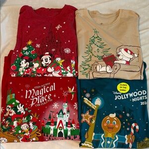 Holiday Disney Tee Shirt set of 4